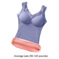 thumbnail image 3 of Minnieouse Chaleco térmico, lencería térmica, ropa de invierno, mano de obra fina, accesorios para mujer, ropa femenina, suministros de Prendas para la parte del cuerpo Azul, 3 of 6