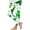 #0197-Green, variant on Cowsor Girls St Patrick's Day Printed Leggings Soft Stretch Comfortable Casual Pants For Daily Outdoor Wear