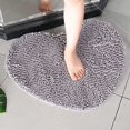 thumbnail image 1 of Granjero Gordo Manta absorbente súper suave en forma de corazón, esponjosa, antideslizante, lavable, alfombra de baño de felpa gris de 20 x 24 pulgadas, 1 of 5