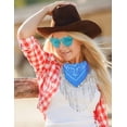 thumbnail image 3 of Bandana de Flecos JIANGLAI con Lente de Sol en Forma de Corazón Azul, 3 of 8
