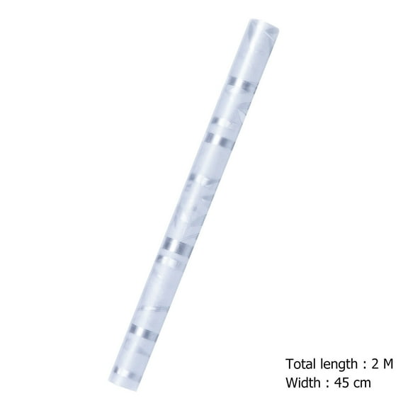 COSMOBETTY Bathroom Window Film Static Cling Window Sticker 1Set 200x45in Silver PVC PET for Glass Doors