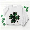 thumbnail image 5 of St Patricks Day Sweatshirt for Women Green Shamrock Printed Shirts Casual Long Sleeve Crew Neck Pullover Tops (XL, White), 5 of 6