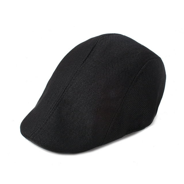 Gorra de lino con visera para primavera y verano para personas mayores, gorra para hombres de mediana edad y mayores, boina para primavera y verano