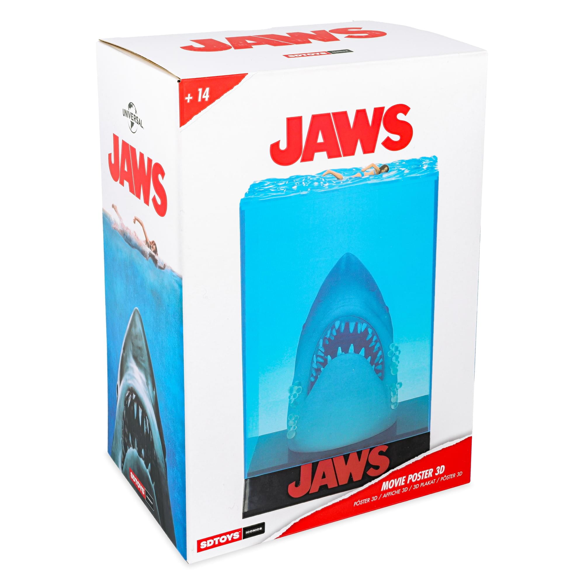 Jaws 1975 Movie Collectible Statue: 12-Inch Tall 3D Poster