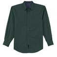 thumbnail image 5 of Port Authority S608ES Mens Extended Size Long Sleeve Easy Care Shirt, Dark Green & Navy - 10XL, 5 of 6