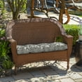 thumbnail image 3 of ARDEN Outdoor Wicker Settee Cushion 41.5 x 18, Neutral Aurora Damask, 3 of 12
