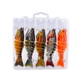 thumbnail image 2 of 5 señuelos de pesca, swimbaits multiarticulados, señuelos artificiales realistas profesionales con anzuelos afilados, equipo de pesca., 2 of 8