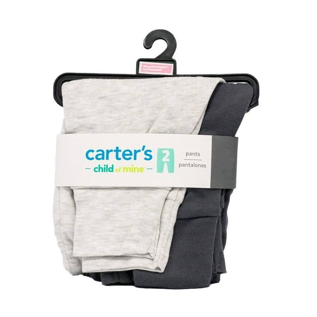 Pantalones Child of Mine Carter's para Niño, con Elástico en Cintura y Tobillos 2 Piezas Multicolor Talla 18M