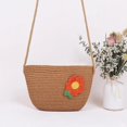 thumbnail image 3 of Summer Straw Beach Bag for Women Straw Flower Shoulder Rattan Crossbody Bag New Crochet Raffia Boho Vacation Woven Purse Handbag, 3 of 5