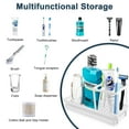 thumbnail image 6 of AndHot Toothbrush Holders, Metal Tooth Brush Holder for Bathroom with Drainage, Countertop Electric Toothbrush and Toothpaste Organizer, Bathroom Accessories, Kitchen Countertop Sink Caddy,white, 6 of 7