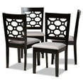 thumbnail image 2 of Baxton Studio Peter Modern and Contemporary Grey Fabric Upholstered and Dark Brown Finished Wood 4-Piece Dining Chair Set, 2 of 6