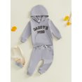 thumbnail image 5 of BemeyourBBs Toddler Baby Boy Daddy's Mini Outfits Letter Embroidery Long Sleeve Hoodie Sweatshirt Sweatpants Jogger Pants Set 2 Piece Sweatsuit Spring Fall Winter Clothes, 5 of 9