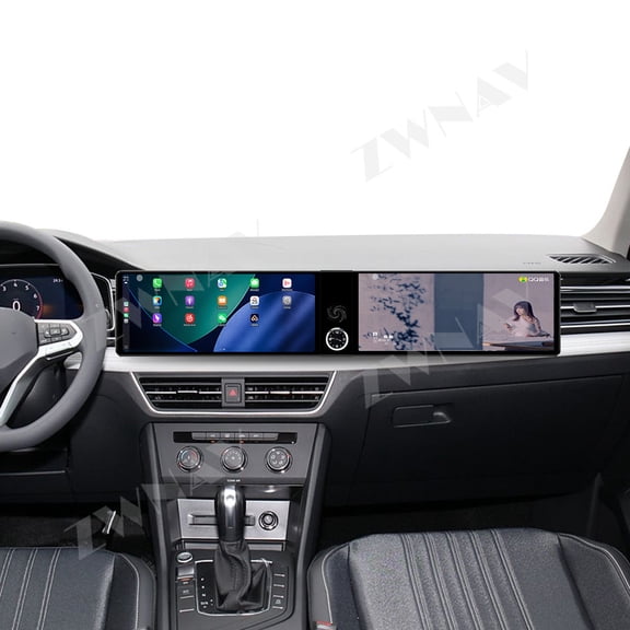 ZWNAV Dual 12.3 inch for Volkswagen Tiguan L 2023-2025 GPS Navigation Android 13 Car Radio CarPlay Multimedia Player Head Stereo Unit HD Screen