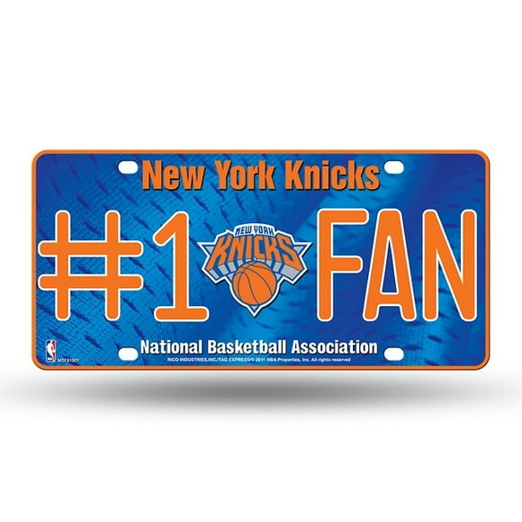 New York Knicks #1 Fan Metal License Plate