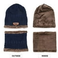 thumbnail image 6 of Yigetop Beanies Hats Men Men Warm Beanie Winter Thicken Hat and Scarf Two-Piece Knit Windproof Cap Mens Beanie Navy One Size, 6 of 6