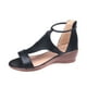 thumbnail image 1 of Amzcrzy Zapatos de mujer,Zapatos de mujer,Zapatillas de mujer, Sandalias de cuña con cremallera y punta abierta para mujer, zapatos casuales de verano, de color liso Sandalias Mujer Zapatillas De Cas, 1 of 8