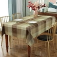 thumbnail image 2 of Rectangle Tablecloth Plaid Style Polyester Table Cloth Spillproof Dust-Proof Wrinkle Resistant Heavy Weight Table Cover for Kitchen Dinning Tabletop, 2 of 7