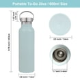 thumbnail image 3 of Neihepal 20oz Leakproof Stainless Steel Insulated Water Bottle with Handle, BPA Free, 1 Pack, Fog, 3 of 6