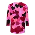 thumbnail image 5 of Tops for Women Trendy Viikei Womens Sweatshirts Pullover,Plus Size Blouse for Women,Fashion Woman Casual Round Neck Printing Blouse 3/4 Sleeve T-Shirt Summer Tops Pink XXL, 5 of 5