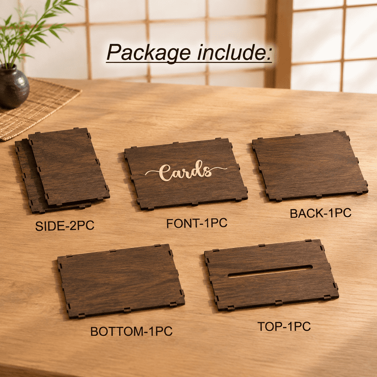 Wood Rustc Rustic Torched Wood Card Box 12x9x7 Inch For Wedding Birthday ...