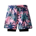 thumbnail image 4 of Erwazi Mens Swim Trunks Summer Hawaii Printed Quick Dry Breathable Drawstring Waist Casual Seaside Vacation Outdoor Swimming Beach Shorts with Pocket, 4 of 6