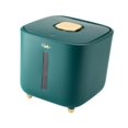 thumbnail image 2 of DOLITY Rice Storage Container Large Capacity Pet Food Dispenser for Corn Home Beans Green 5 KG, 2 of 8