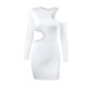 thumbnail image 1 of Laklulu Mini vestido de club sexy con un hombro sin mangas y fruncido, XL, 1 of 6