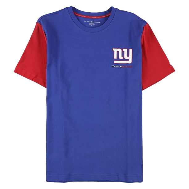 Tommy Hilfiger - Camiseta gráfica para hombre de los New York Giants, azul, talla mediana