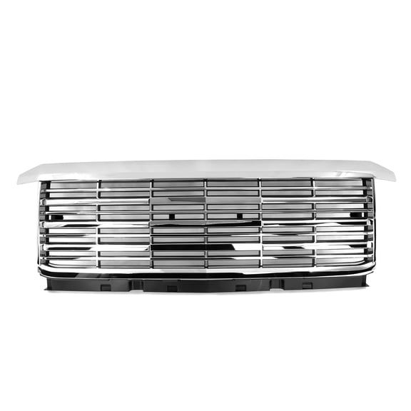 Ikon Motorsports Compatible with 15-19 Chevy Silverado 2500 3500 Front Grille Chrome - ABS 2015 2016 2017 2018 2019