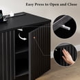 thumbnail image 4 of GUNAITO Fluted TV Stand for TVs up to 70", Home Entertainment Center with Storage for Living Room, Black, 4 of 12