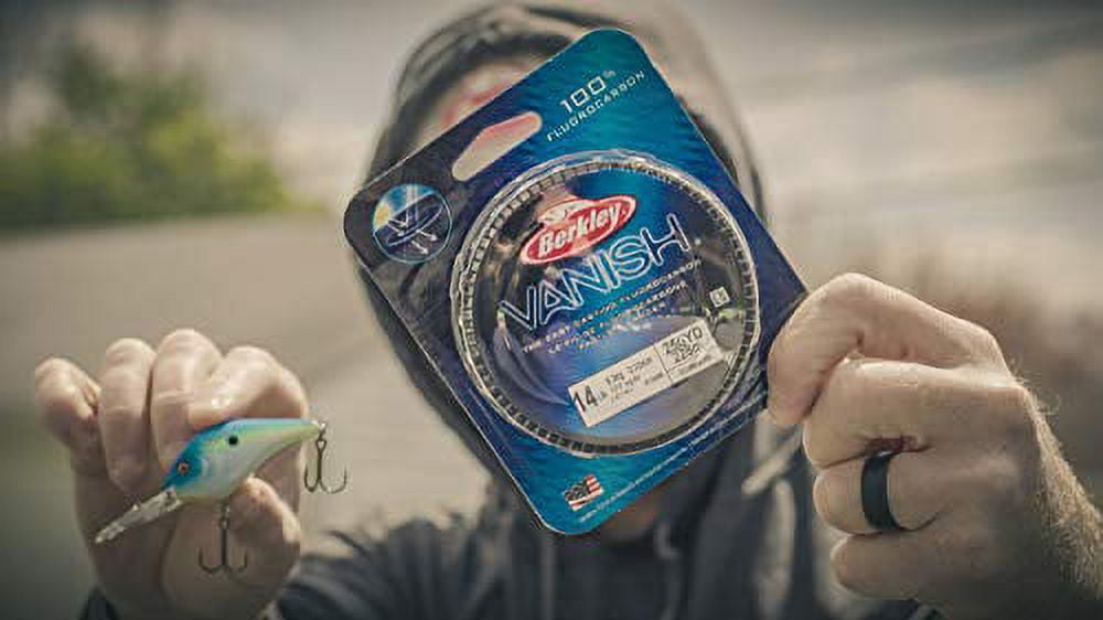 Berkley Vanish® Leader Material Coil Fluorocarbon Fishing Line, Clear, 50 lb Test Strength, 30 yd