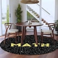 thumbnail image 4 of Abstract Math 7ft Round Rug for Living Room Conversation Area, Mathematical Formula Pattern Black Washable Non Slip Large Circle Area Rug, 4 of 9
