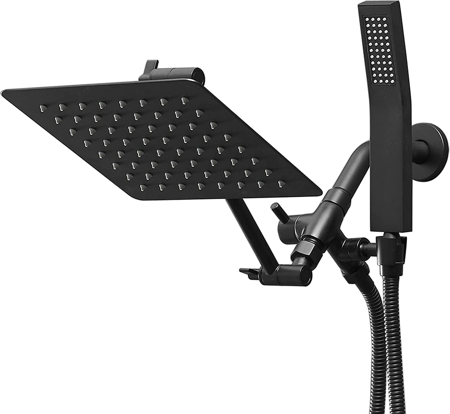 Buy All Metal 8 Inch High Pressure Dual Rain Shower Head With Handheld