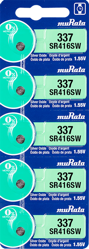 12 x Batterien muRata 337 SR416SW V337 Silberoxid Japan 1.55 V Sony 