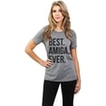 thumbnail image 2 of Thread Tank Best Amiga Ever Women's Fashion Relaxed Crewneck T-Shirt Tee Heather Grey Small, 2 of 5