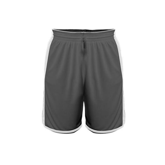 Alleson Athletic B93685005 Crossover Youth Reversible Shorts, Vegas Gold & White - Large