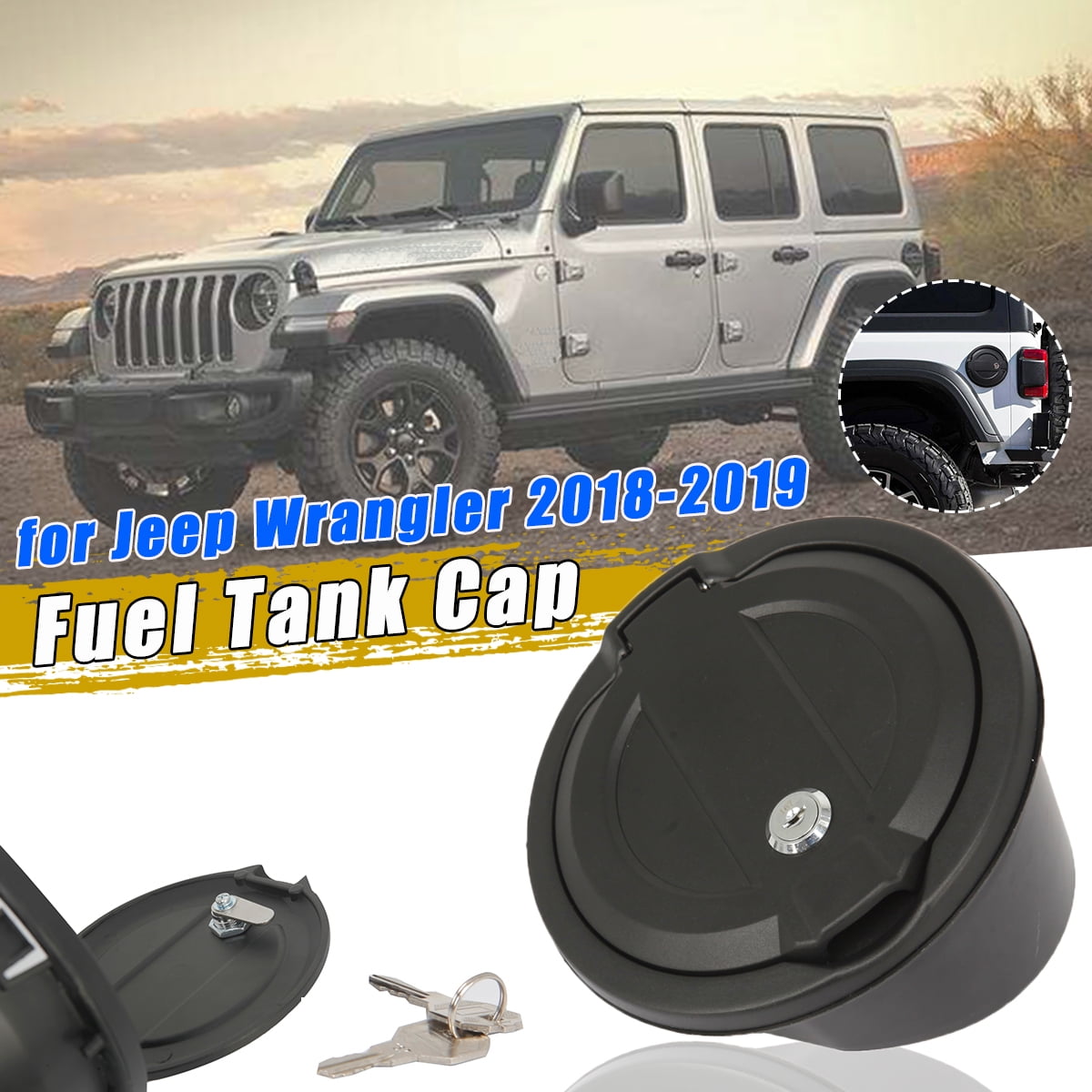 ABS Plastic Fuel Tank Cap Door Locking Gas Cover for Jeep Wrangler JL 20182019 Walmart Canada