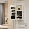 thumbnail image 6 of SOPTY Jewelry Armoire with Photo Frame, 23.62 x 11.81 x 3.55 inch, Small Storage Jewelry Cabinet Organizer, Wall Mount (White)，Chic Bedroom Furniture & Gift for Women, 6 of 18