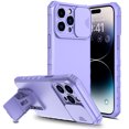 thumbnail image 2 of Elegant Choise Phone Case with Camera Lens Cover Adjustable Stand for iPhone 14 6.1inch, Purple, 2 of 4