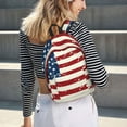 thumbnail image 6 of Rateoe Vintage American Flag Pattern Canvas College Laptop Backpack,Travel Daypack,Durable Rucksack Travel Notebook Bag School Backpack Book Bag for Men Women-Small, 6 of 7