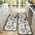thumbnail image 4 of Kitchen Rugs Sets Of 2,Pioneer Flower Floral Print Pattern Anti Fatigue Kitchen Mat Rugs Non Slip Washable,Decorative Kitchen Floor Mats for Kitchen,Sink,Laundry,17"x47"+17"x47", 4 of 5