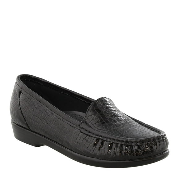 SAS Women's, Simplify Loafer Black Croco 6.5 WW