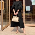 thumbnail image 5 of ZANZEA Women O-Neck Puff Sleeve Dress Casual A-Line Long Dress, 5 of 8