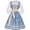 Sky Blue, variant on Yyuenw Women Vintage Bavarian Oktoberfest Dirndl Dress Puff Sleeve Lace Embroidery Costume for Party&Stage Performance
