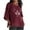 Wine, variant on YUGYXL Womens 3/4 Sleeve Shirt Lounge Flower Printed Baggy Tshirts Trendy Crew Neck Lightweight Clothes Side Split Cute Tees Loose Comfy Fit Tops