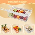 thumbnail image 5 of Extra-Deep Fridge Drawer Organizer, Clear Undershelf Refrigerator Organizers and Storage,  Sturdy Fridge Drawer for Refrigerators Under 0.6", 5 of 6