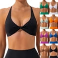 thumbnail image 2 of Sujetador Deportivo Con Cuello Halter Para Mujer/Top Fruncido De Alto Soporte De Impacto Para Fitness Yoga, 2 of 3