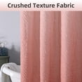 thumbnail image 6 of Textured Ombre Shower Curtain for Bathroom, 3D Embossed Ruffle Waterproof Shower Curtain, Fabric Farmhouse Style with 12 Hooks Set, 72x72 inch, Pink, 6 of 9