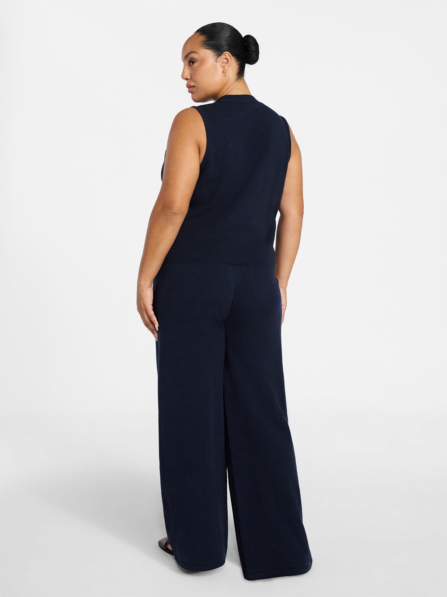 Terra & Sky Women's Plus Size Vest and Pants Outfit Set, 2-Piece, Sizes 0X-4X