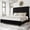 Black, variant on Merluxy King Bed Frame with Sleigh and Button Tufted Headboard,Velvet Upholstered,Grey